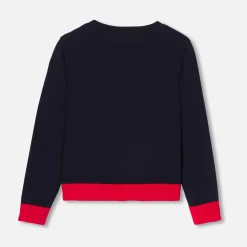 Jacadi Pull enfant fille motif tulipe - marine MARINE JACADI Outlet