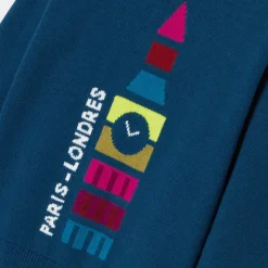 Jacadi Pull enfant garçon en coton et laine - ENCRE