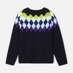 Jacadi Pull enfant garçon en laine responsable - marine MARINE JACADI Online