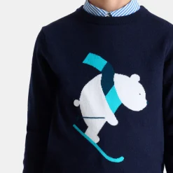 Jacadi Pull enfant garçon motif ours - marine MARINE JACADI Online