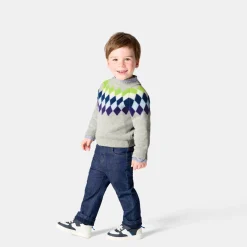 Jacadi Pull jacquard bébé garçon - lore GRIS/MULTICO Clearance