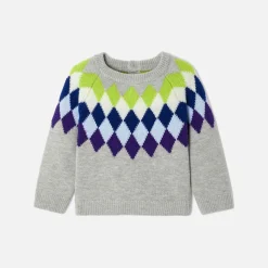 Jacadi Pull jacquard bébé garçon - lore GRIS/MULTICO Clearance