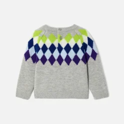 Jacadi Pull jacquard bébé garçon - lore GRIS/MULTICO Clearance
