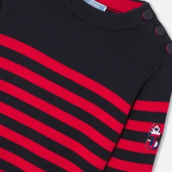 Jacadi Pull marinière enfant - MARINE/ROUGE Discount