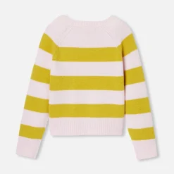 Jacadi Pull rayé enfant fille - ROSE/VERT Discount