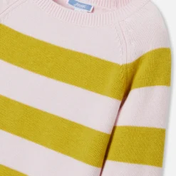 Jacadi Pull rayé enfant fille - ROSE/VERT Discount