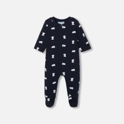 Jacadi Pyjama bébé en molleton - MARINE/ECRU Discount