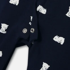 Jacadi Pyjama bébé en molleton - MARINE/ECRU Discount