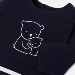 Jacadi Pyjama bébé en molleton - MARINE/BLANC New