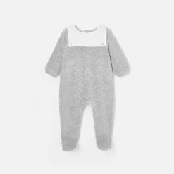 Jacadi Pyjama bébé en velours - gris chine clair GRIS CHINE CLAIR JACADI Best
