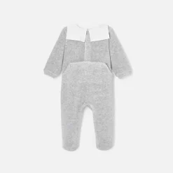 Jacadi Pyjama bébé en velours - gris chine clair GRIS CHINE CLAIR JACADI Best