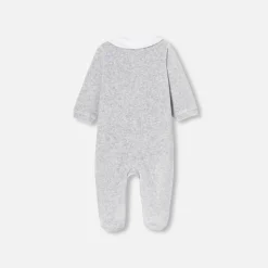 Jacadi Pyjama bébé en velours - gris chine clair GRIS CHINE CLAIR JACADI Clearance