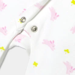 Jacadi Pyjama bébé fille en interlock - lore BLANC/MULTICO Discount