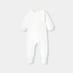 Jacadi Pyjama bébé fille en velours bouclette - blanc BLANC JACADI Sale