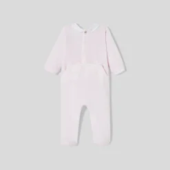 Jacadi Pyjama bébé fille en velours bouclette - rose pale ROSE PALE JACADI Sale