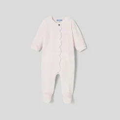 Jacadi Pyjama bébé fille en velours bouclette - rose pale ROSE PALE JACADI Sale