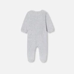 Jacadi Pyjama bébé fille en velours bouclette - gris chine clair GRIS CHINE CLAIR JACADI Sale
