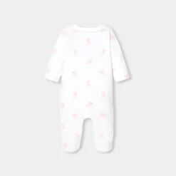 Jacadi Pyjama bébé fille en velours motif lapin - BLANC/ROSE Best