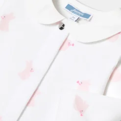 Jacadi Pyjama bébé fille en velours motif lapin - BLANC/ROSE Best