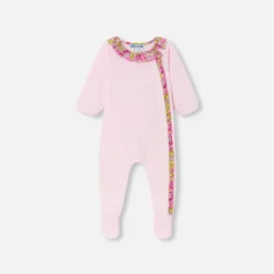 Jacadi Pyjama bébé fille en velours - ROSE DRAGEE Outlet