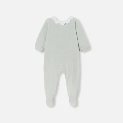 Jacadi Pyjama bébé fille en velours - GRIS GIVRE Outlet