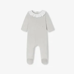 Jacadi Pyjama bébé fille en velours - lore GRIS/MULTICO Outlet