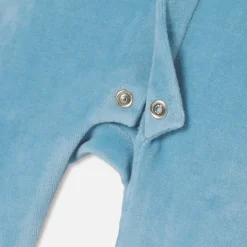 Jacadi Pyjama bébé garçon en velours - BLEU DEAU Discount