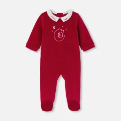 Jacadi Pyjama de Noël bébé en velours - rouge ROUGE JACADI Outlet
