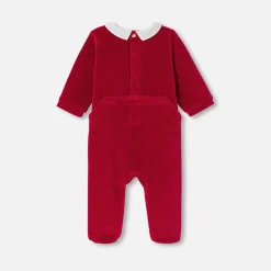Jacadi Pyjama de Noël bébé en velours - rouge ROUGE JACADI Outlet