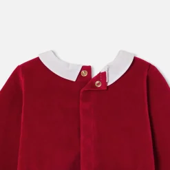 Jacadi Pyjama de Noël bébé en velours - rouge ROUGE JACADI Outlet