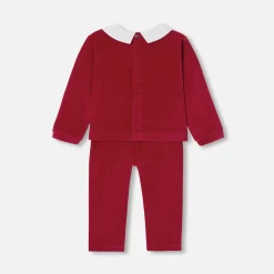 Jacadi Pyjama de Noël bébé en velours - rouge ROUGE JACADI Outlet