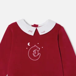 Jacadi Pyjama de Noël bébé en velours - rouge ROUGE JACADI Outlet