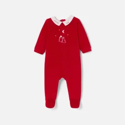 Jacadi Pyjama de Noël bébé garçon en velours - ROUGE PAVOT Discount