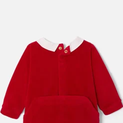 Jacadi Pyjama de Noël bébé garçon en velours - ROUGE PAVOT Discount