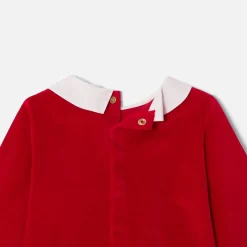 Jacadi Pyjama de Noël bébé garçon en velours - ROUGE PAVOT Discount