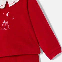 Jacadi Pyjama de Noël bébé garçon en velours - ROUGE PAVOT Discount