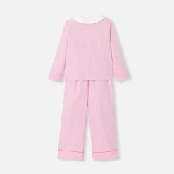 Jacadi Pyjama enfant fille en flanelle - BLANC/ROSE