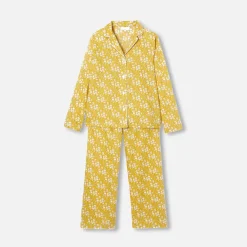 Jacadi Pyjama femme en tissu Liberty - JAUNE/BLANC Sale