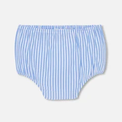 Jacadi Robe bébé fille coupe trapèze BLANC/BLEU Outlet