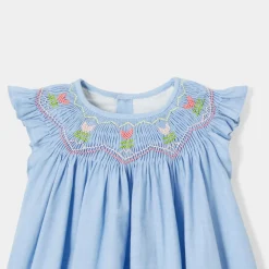 Jacadi Robe bébé fille en fil à fil - CHAMBRAY Discount