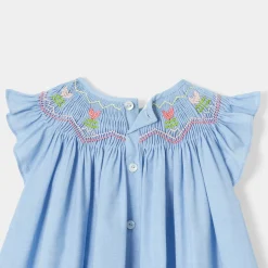 Jacadi Robe bébé fille en fil à fil - CHAMBRAY Discount