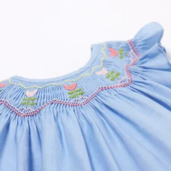 Jacadi Robe bébé fille en fil à fil - CHAMBRAY Discount