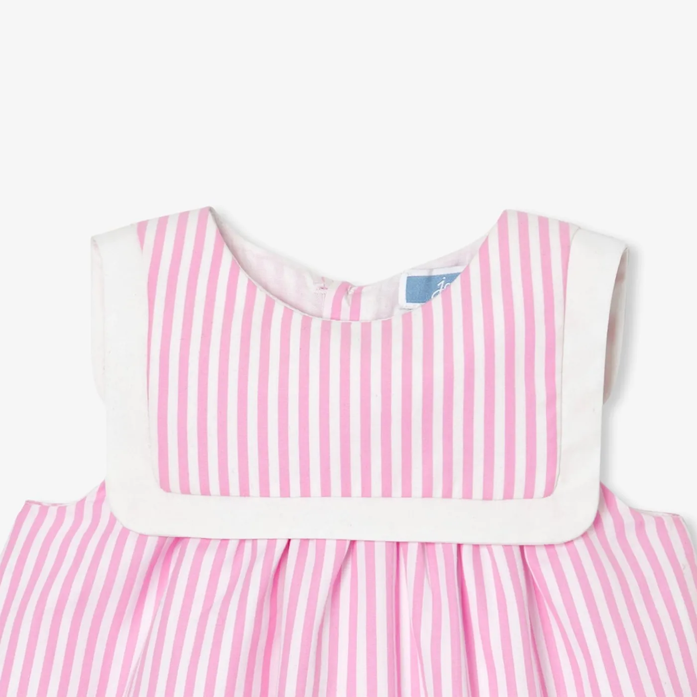 Jacadi Robe bébé fille en popeline - BLANC/ROSE Hot
