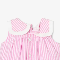 Jacadi Robe bébé fille en popeline - BLANC/ROSE Hot