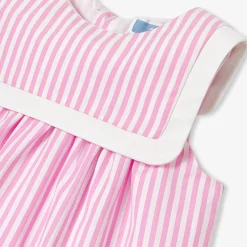 Jacadi Robe bébé fille en popeline - BLANC/ROSE Hot