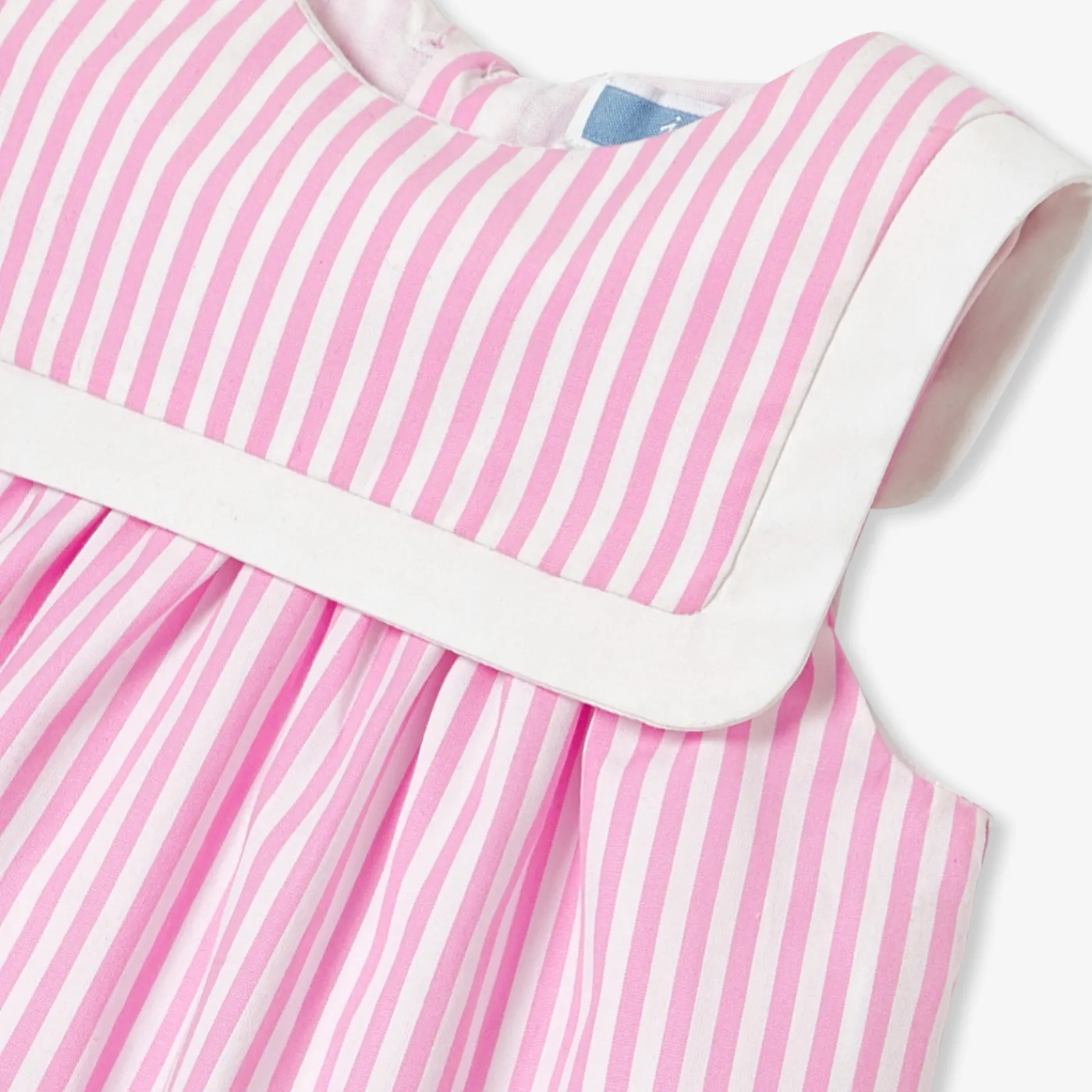 Jacadi Robe bébé fille en popeline - BLANC/ROSE Hot