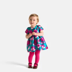 Jacadi Robe bébé fille en satin - lore BLEU/MULTICO Outlet