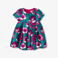 Jacadi Robe bébé fille en satin - lore BLEU/MULTICO Outlet