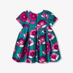 Jacadi Robe bébé fille en satin - lore BLEU/MULTICO Outlet