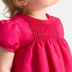 Jacadi Robe bébé fille en taffetas - ROSE BENGALE Clearance